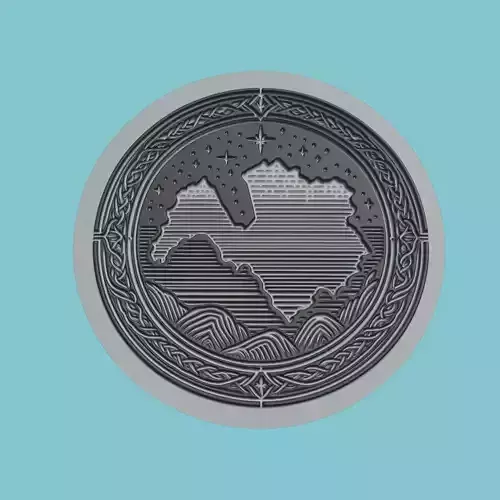 Latvia Map Medallion Wall Art Printer