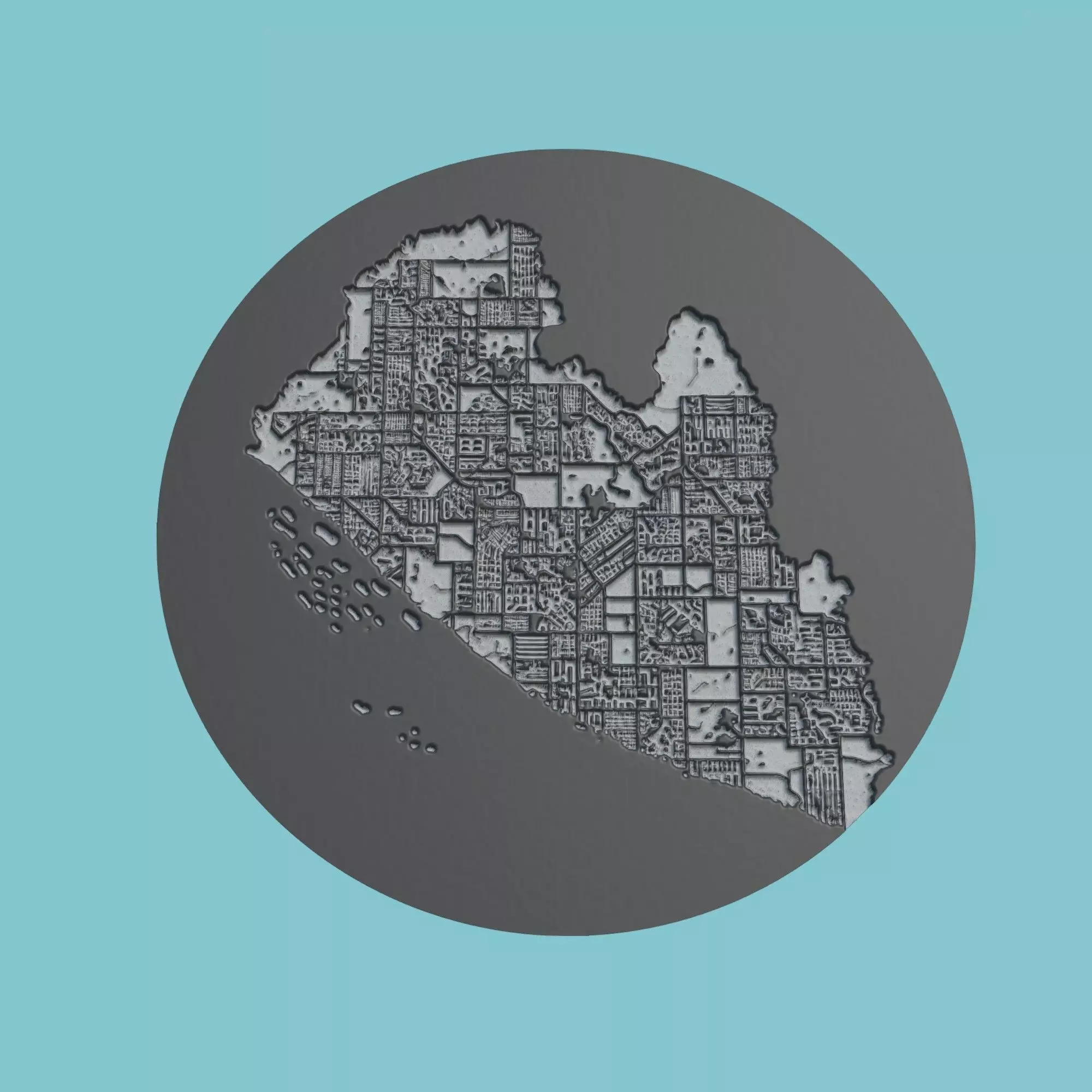 Liberia Map Medallion Wall Art Printer 3D print model_0