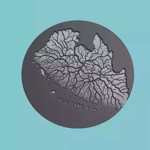 Liberia Map Medallion Wall Art Printer 3D print model