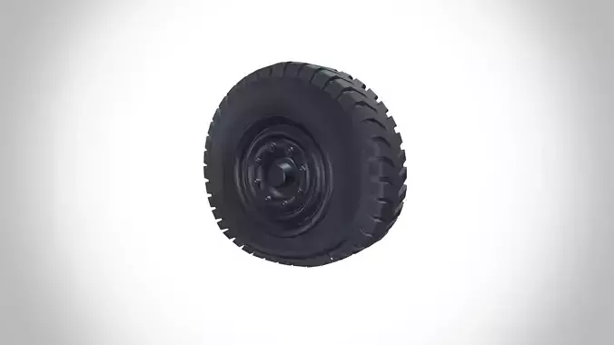 Deflated Truck Mine equipment tyre