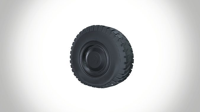 Deflated Truck Mine equipment tyre 3D model 4