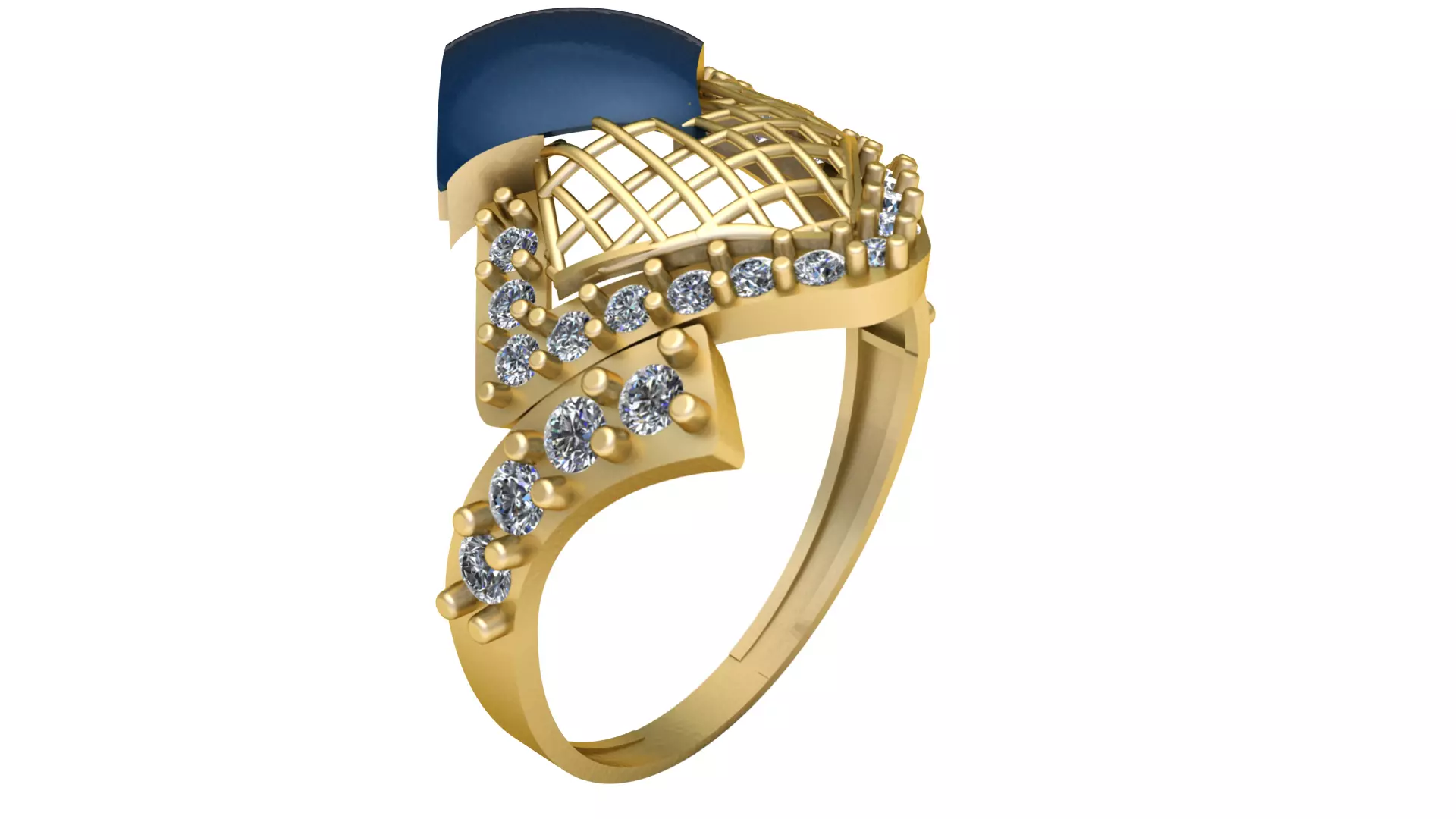 Stylish Wedding Ring 3d Printable Model 3D print model