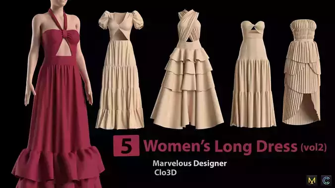 5 Womens Long Dress-vol2