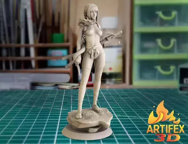 Samurai girl 3D 3D print model