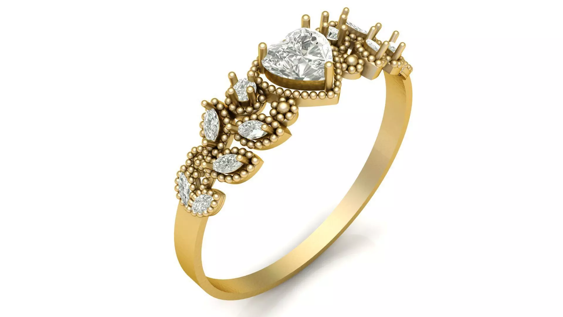 Solitaire Proposal Diamond Ring 3d Printable Model 3D print model