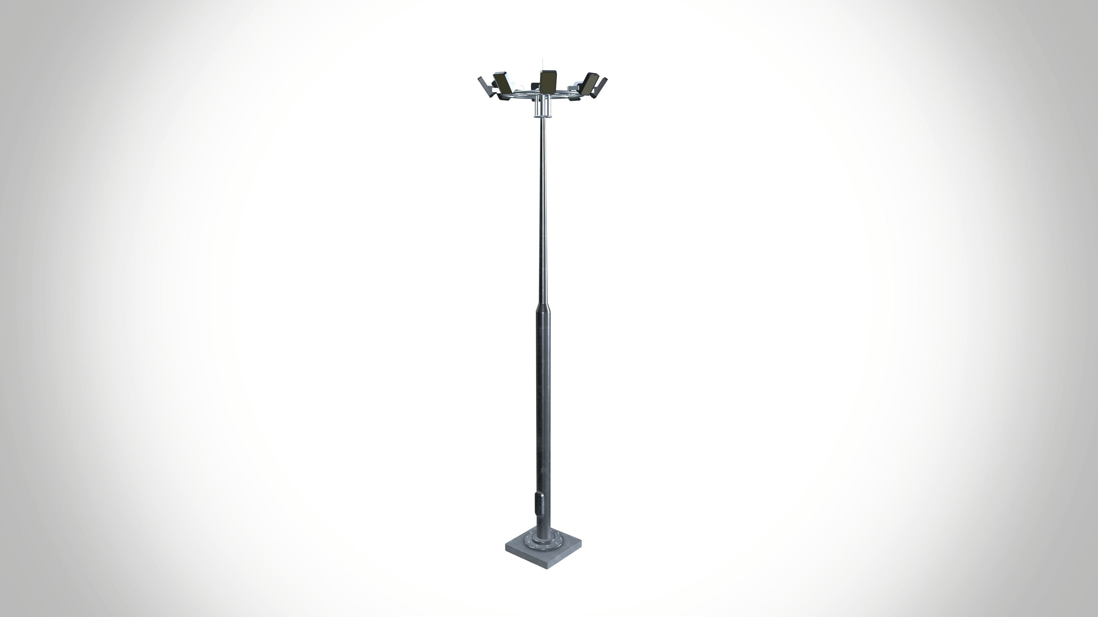 High Mast Light 3D model_2
