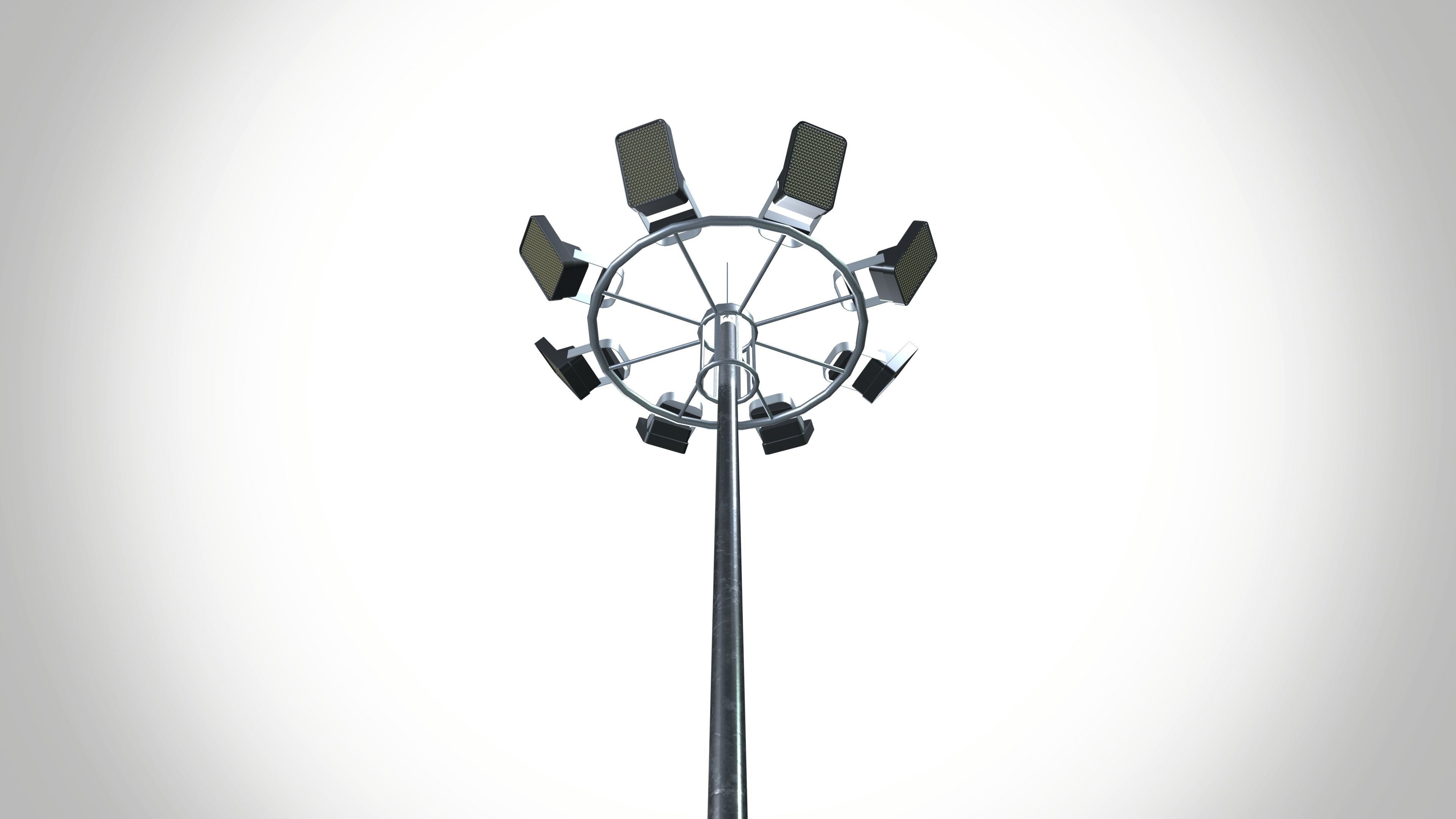 High Mast Light 3D model_6
