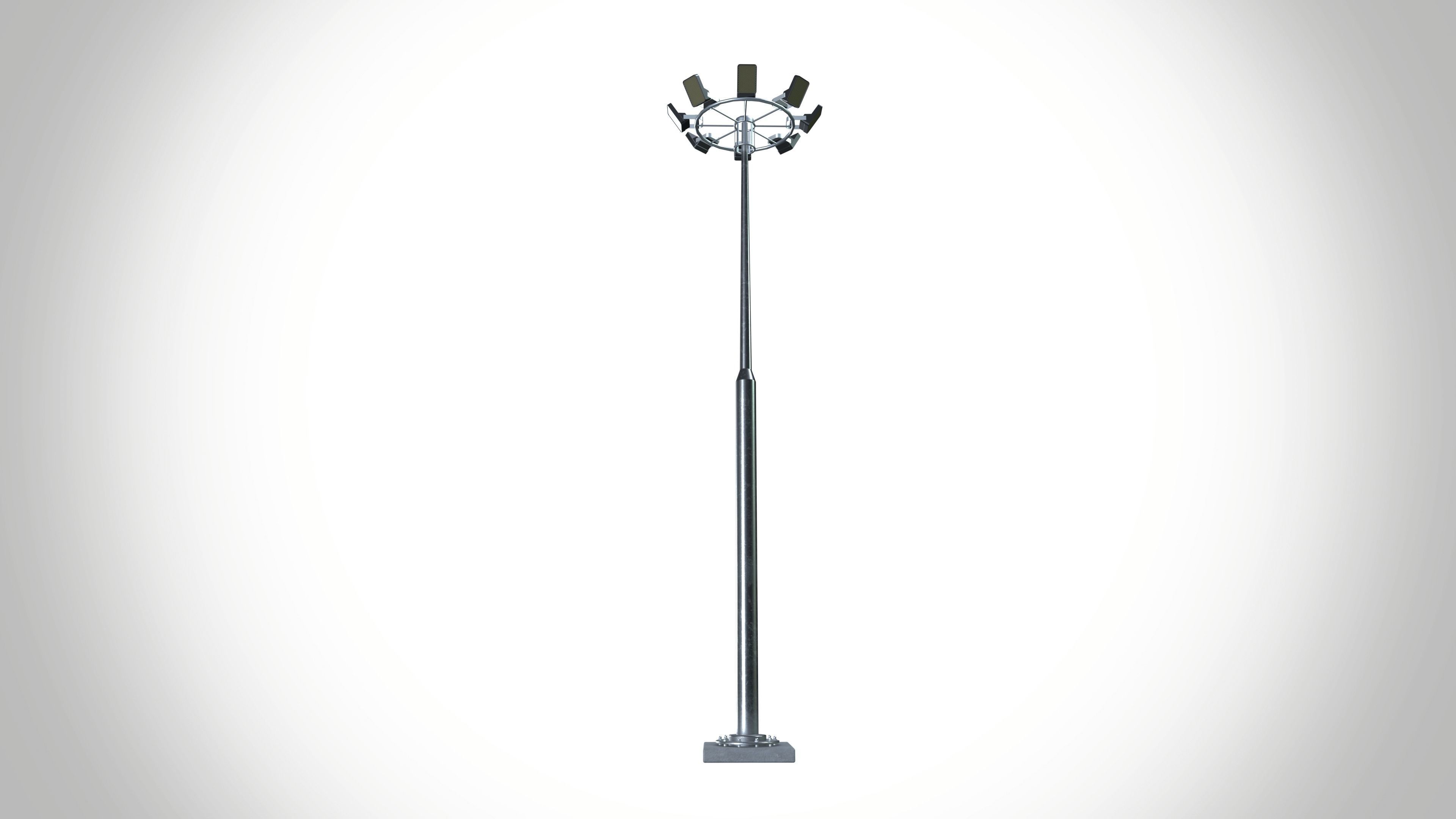 High Mast Light 3D model_4