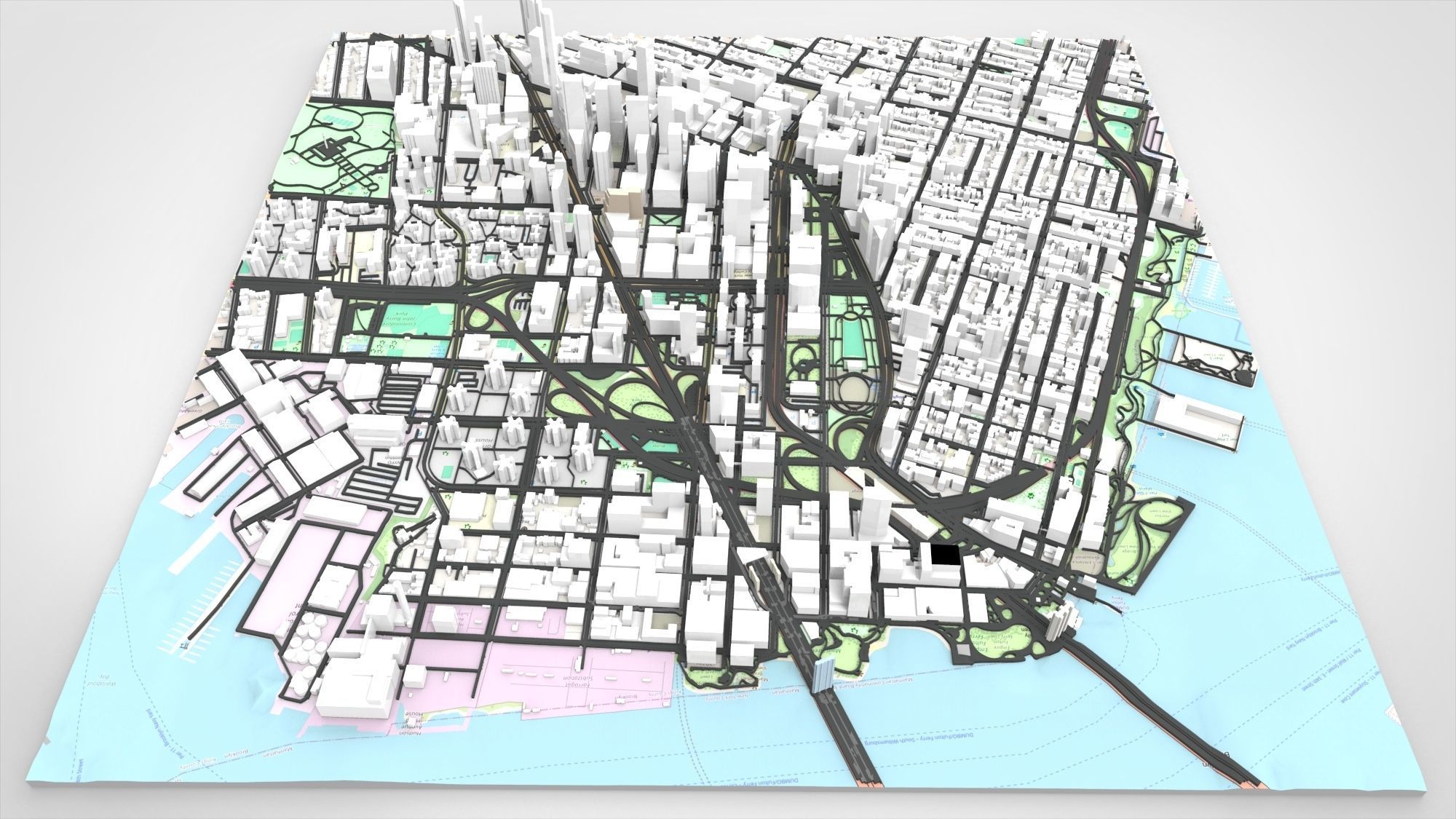 Cityscape Broolkyn New York United States 3D print model 3D print model_1