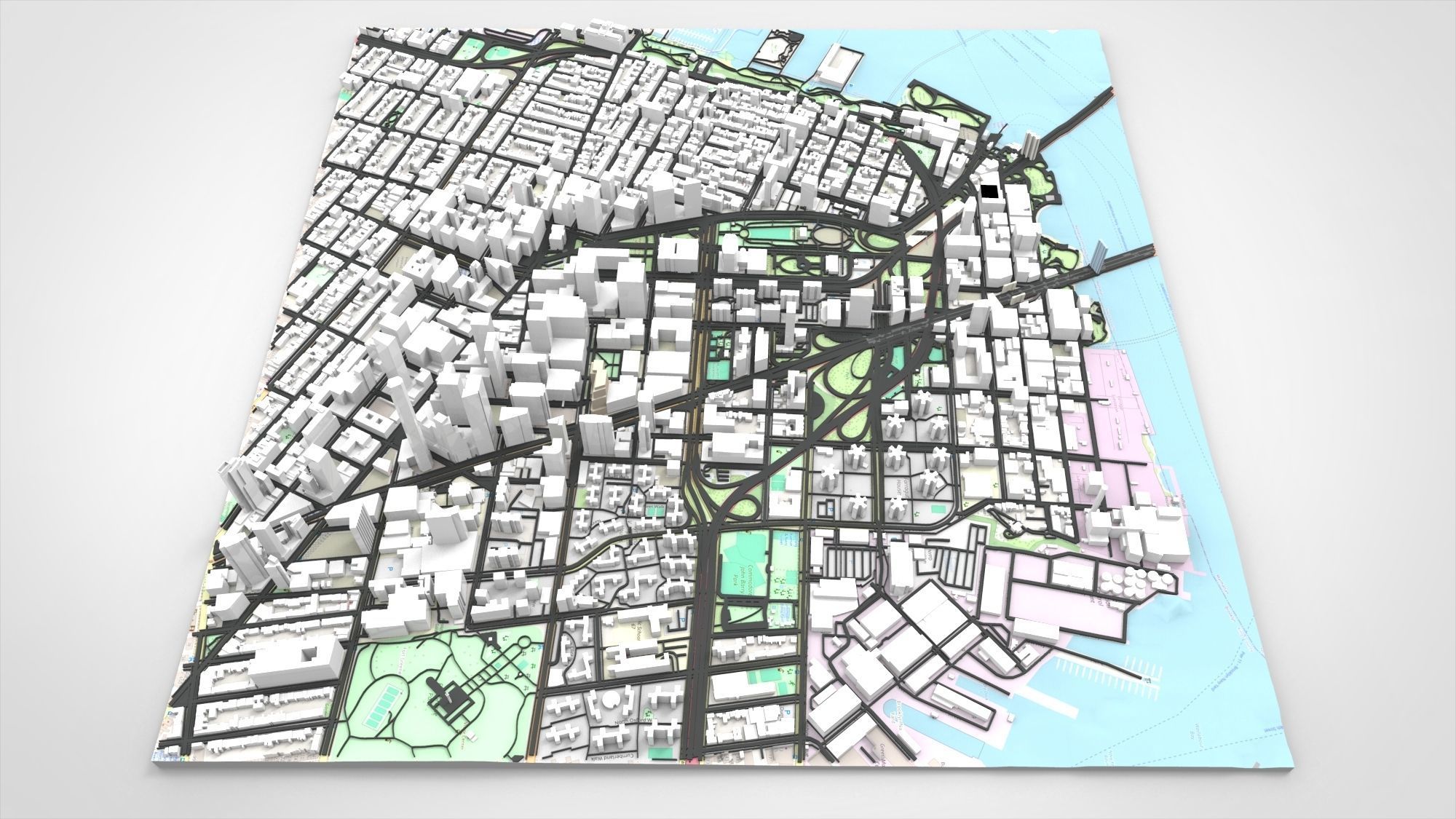 Cityscape Broolkyn New York United States 3D print model 3D print model_8