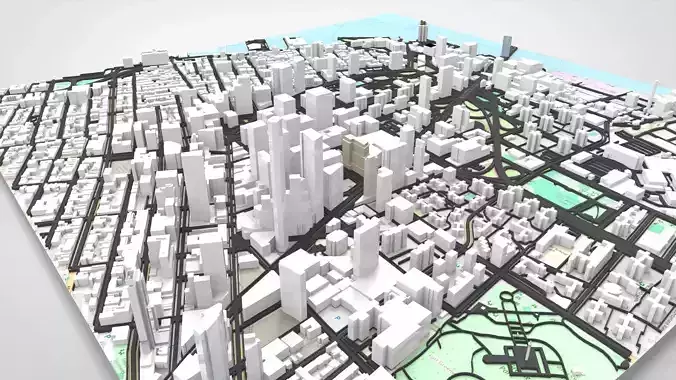 Cityscape Broolkyn New York United States 3D print model 3D print model