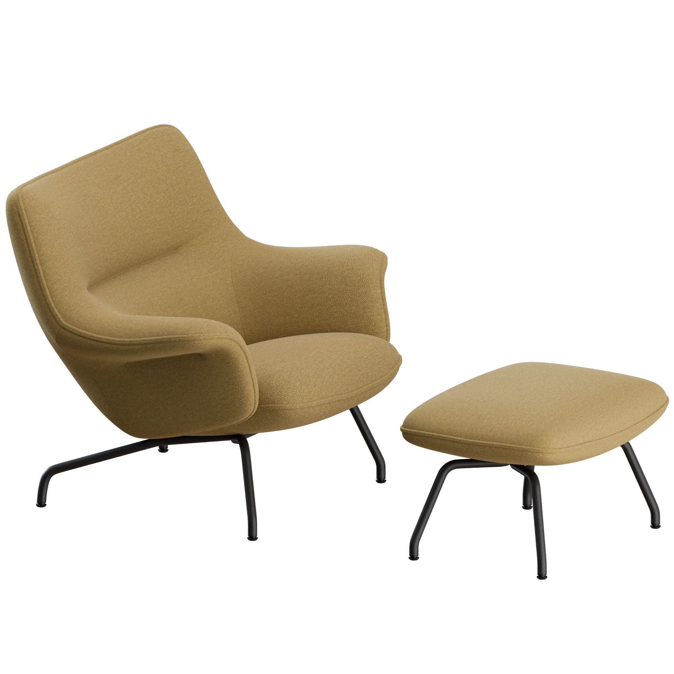 Doze Lounge Chair Low Back Tube by Muuto 3D model_7