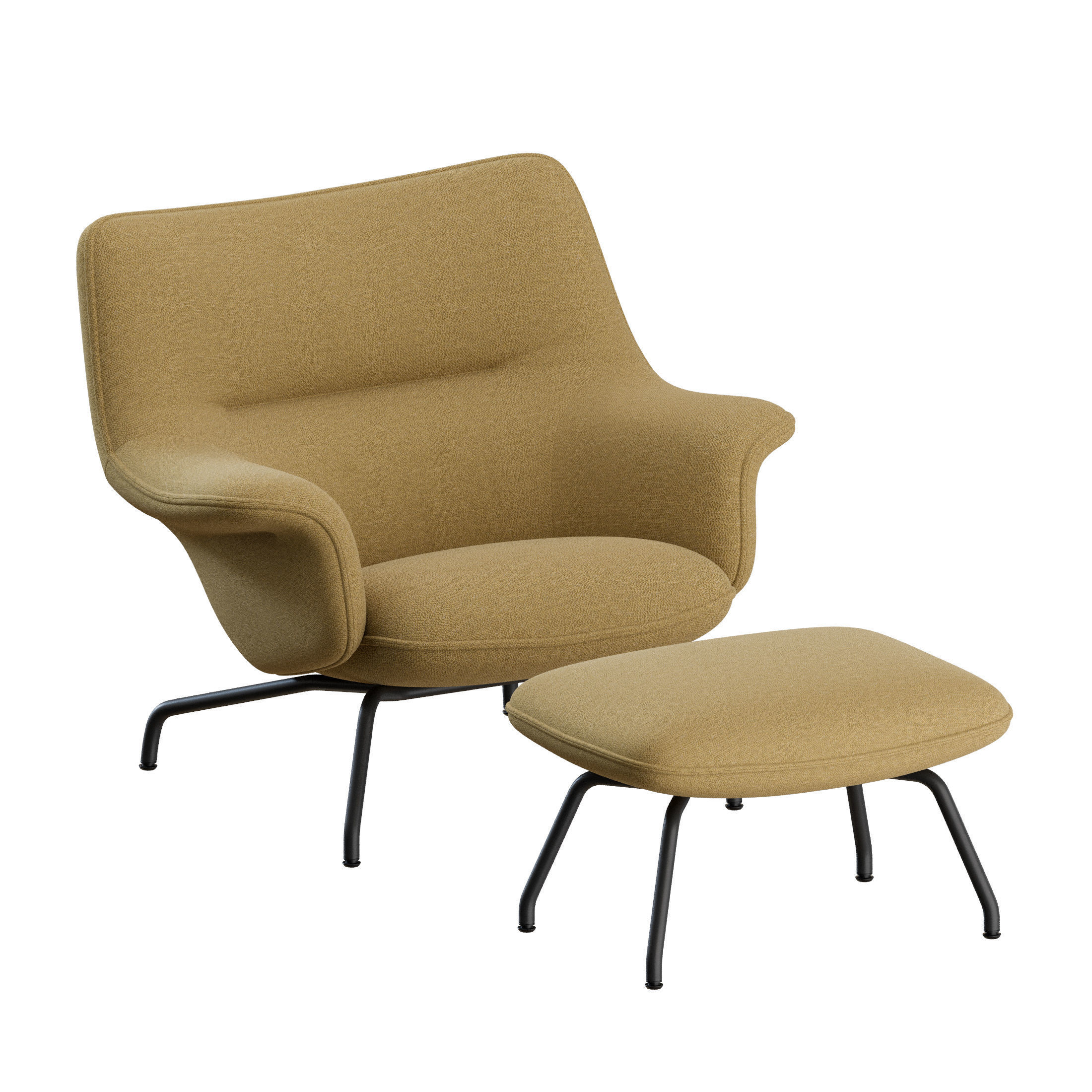 Doze Lounge Chair Low Back Tube by Muuto 3D model_6