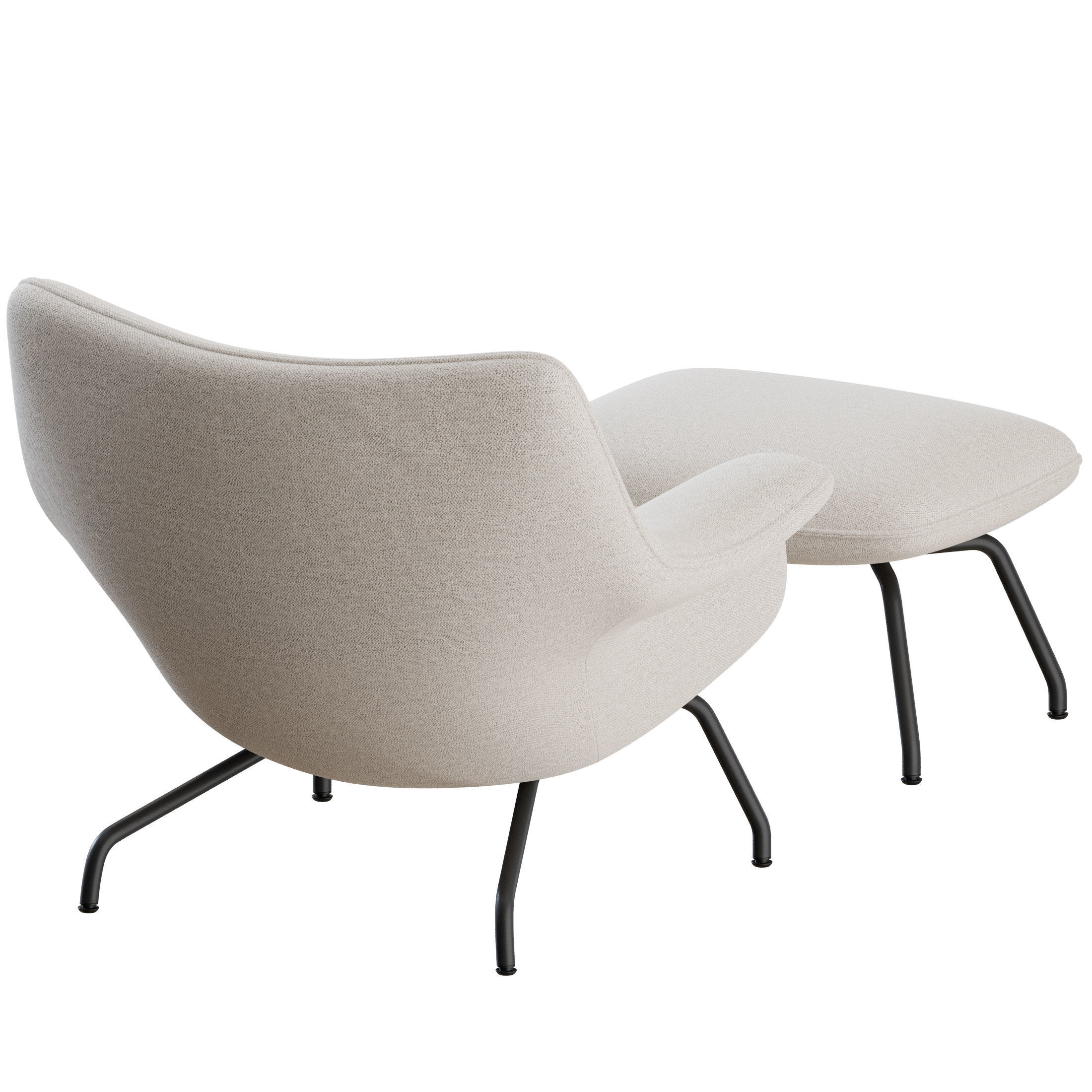 Doze Lounge Chair Low Back Tube by Muuto 3D model_9