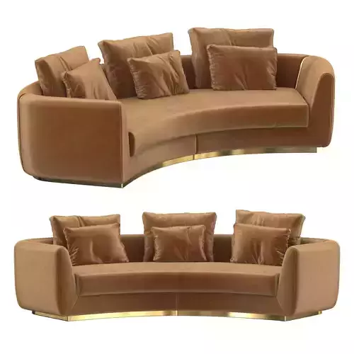 SOFA FLAMEL CURVED