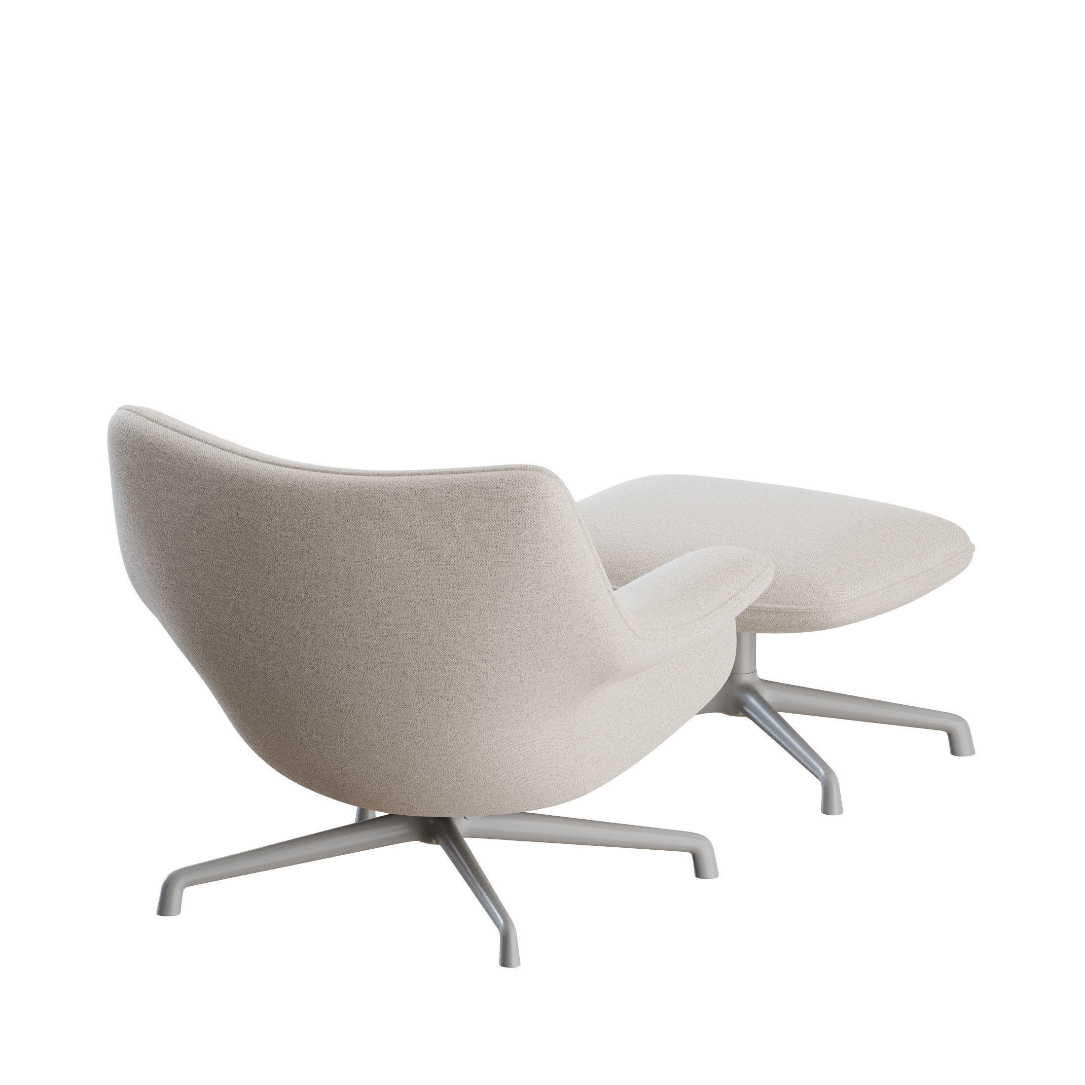 Doze Lounge Chair Low Back Swivel by Muuto 3D model_10