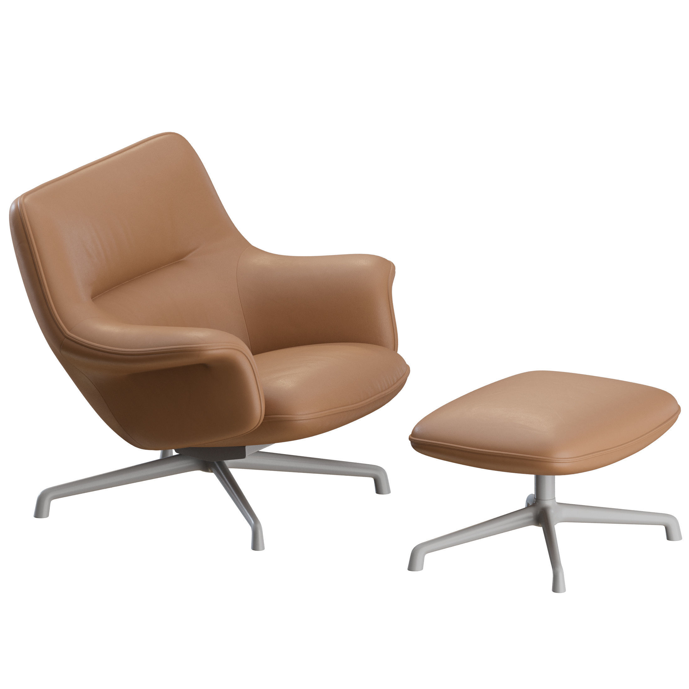 Doze Lounge Chair Low Back Swivel by Muuto 3D model_8