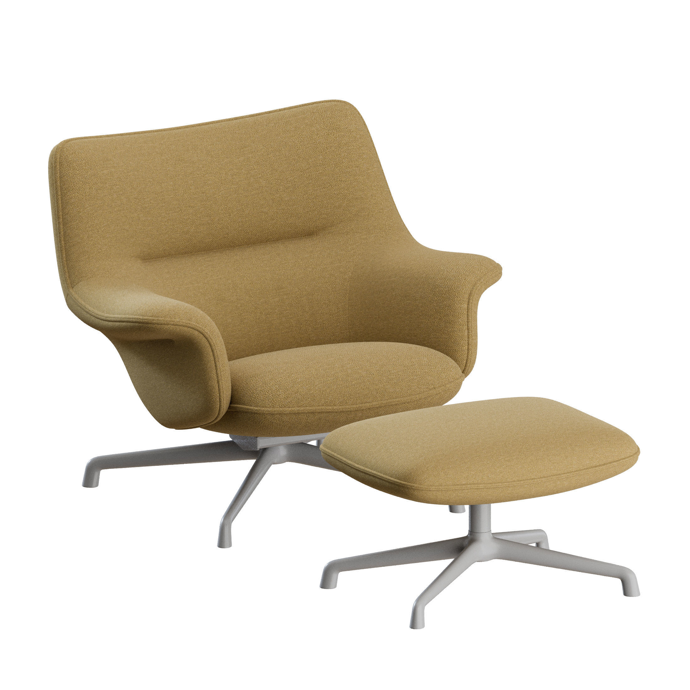 Doze Lounge Chair Low Back Swivel by Muuto 3D model_6