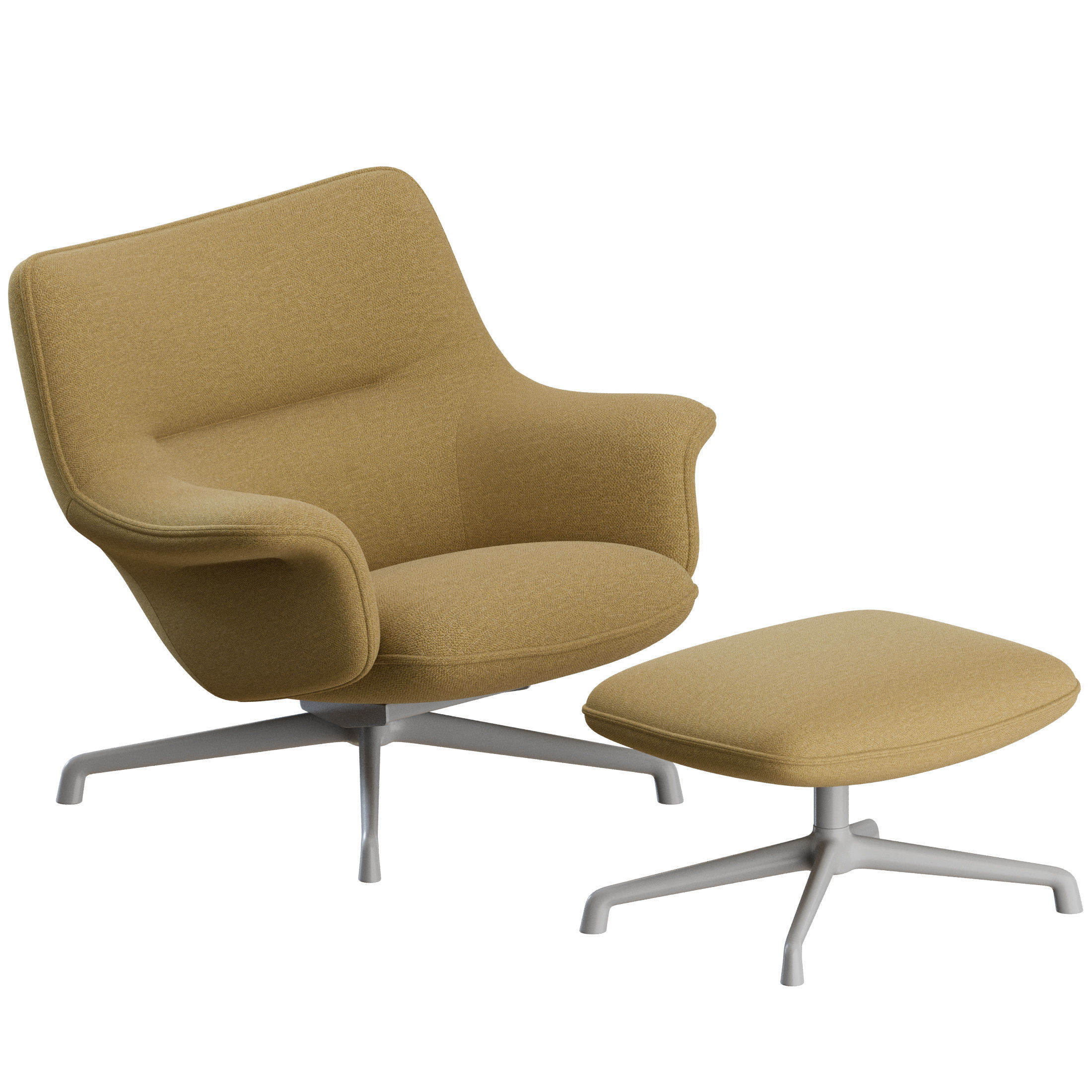 Doze Lounge Chair Low Back Swivel by Muuto 3D model_3