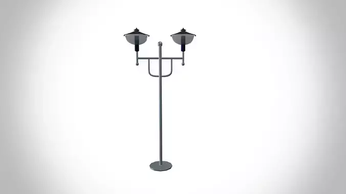 Garden Light Pole Low-poly 3D model