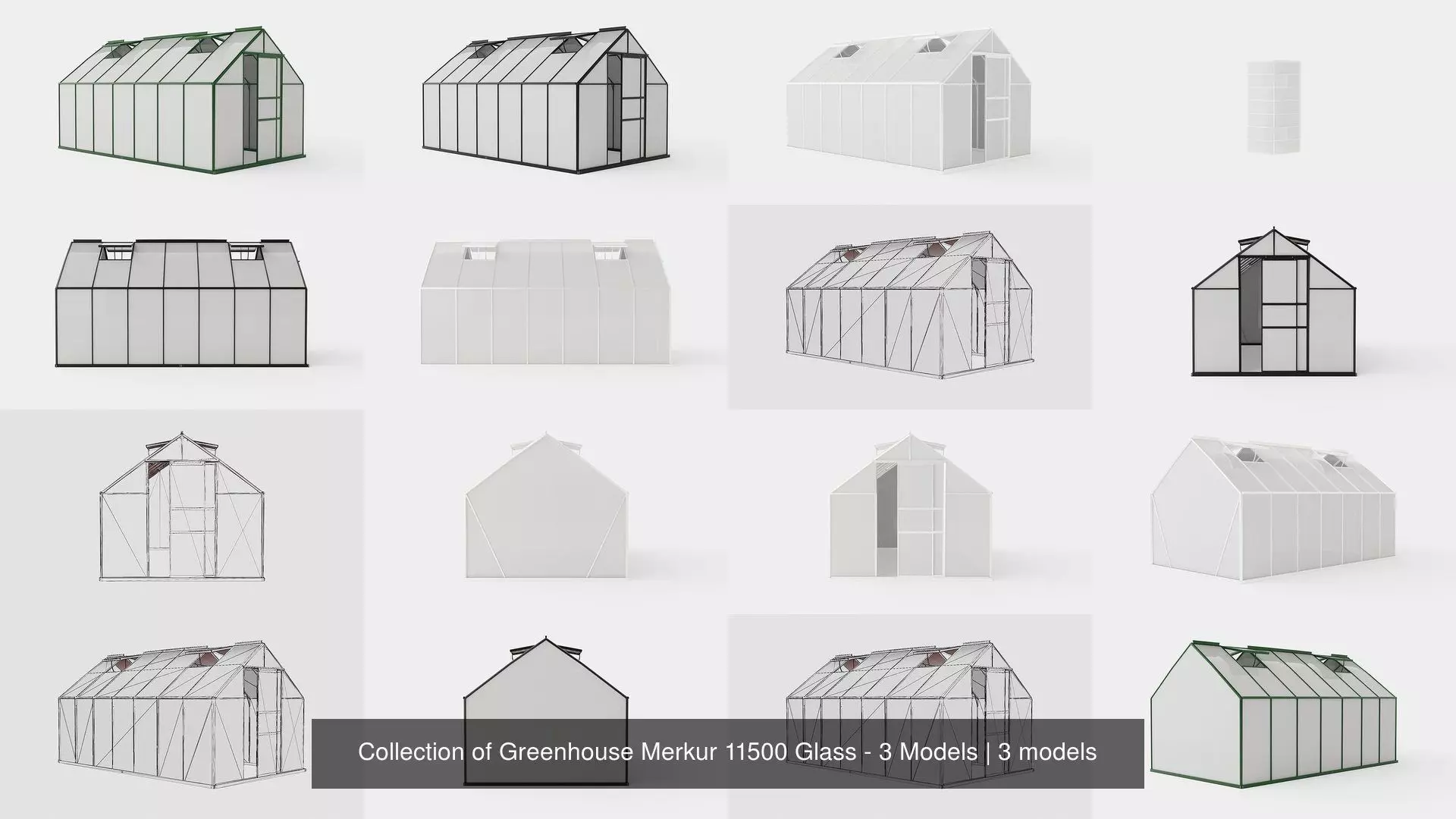 Collection of Greenhouse Merkur 11500 Glass - 3 Models _0