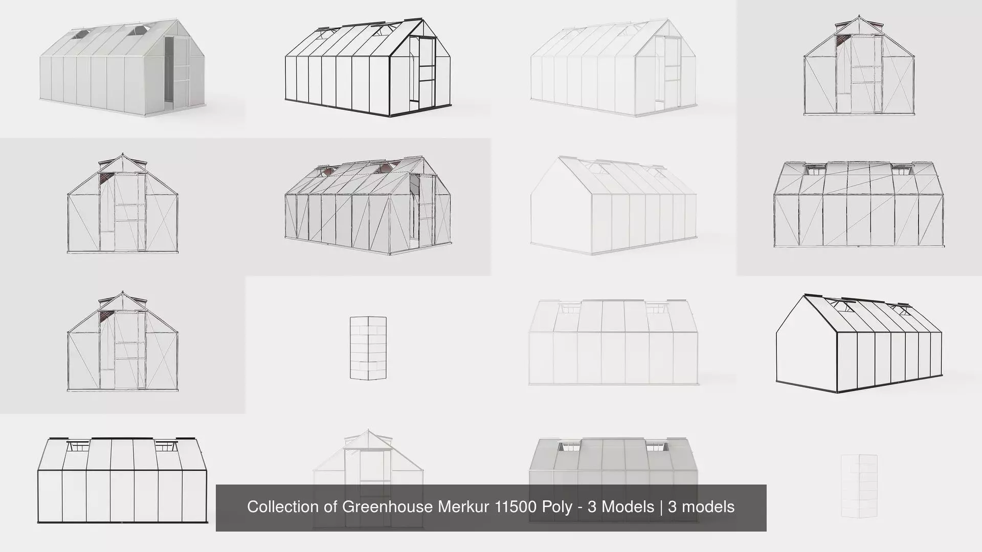 Collection of Greenhouse Merkur 11500 Poly - 3 Models _0