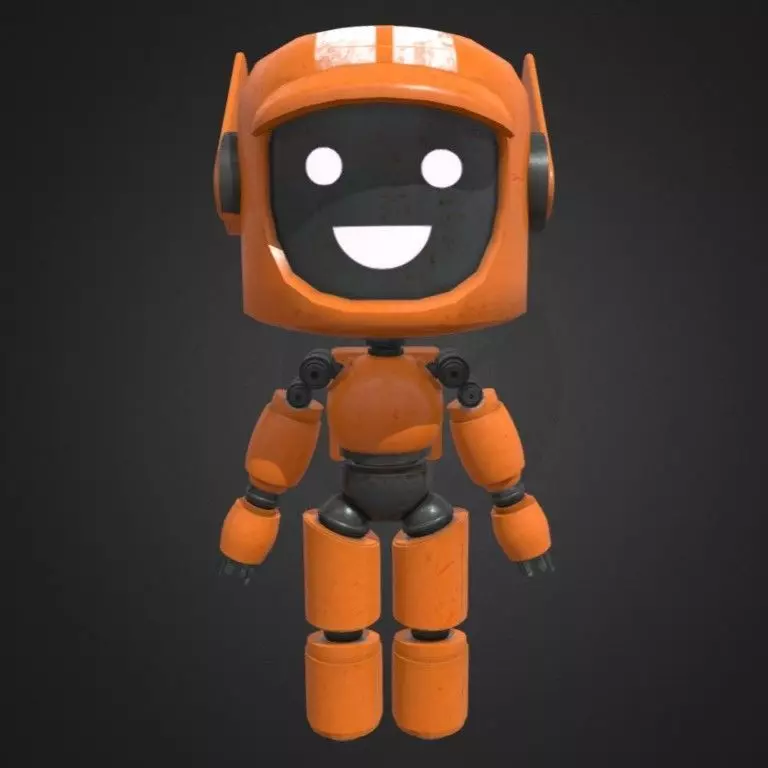 Robot K-VRC Free low-poly 3D model_0