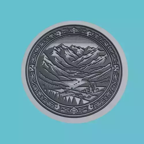 Liechtenstein Map Medallion Wall Art Printer