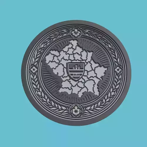 Luxembourg Map Medallion Wall Art Printer