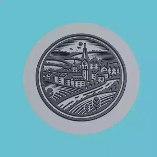 Luxembourg Map Medallion Wall Art Printer