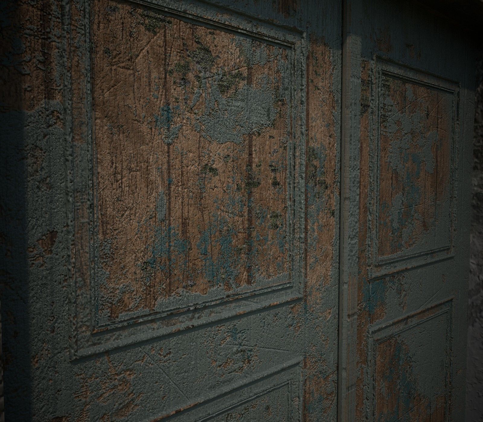 Old textured Gate  Free low-poly 3D model_7