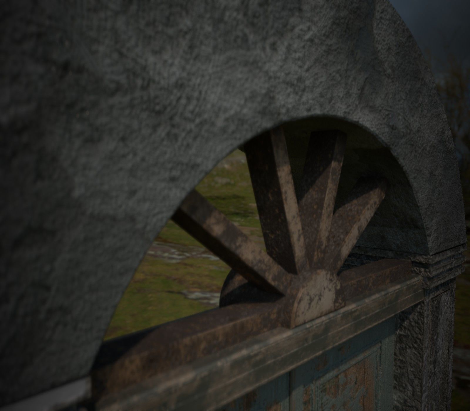 Old textured Gate  Free low-poly 3D model_6