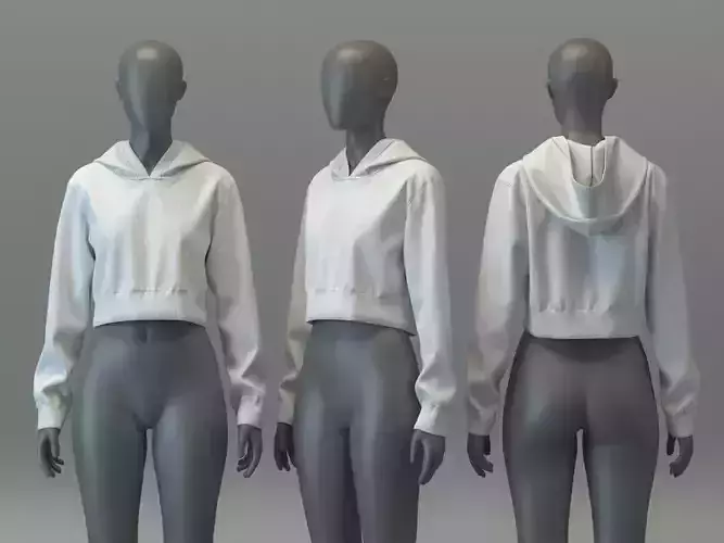 Cropped Pullover Hoodie