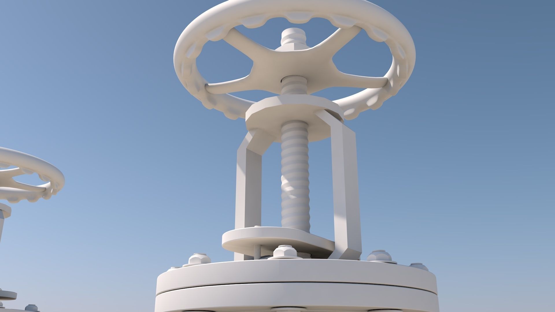 Pipe with valve 3D model_9