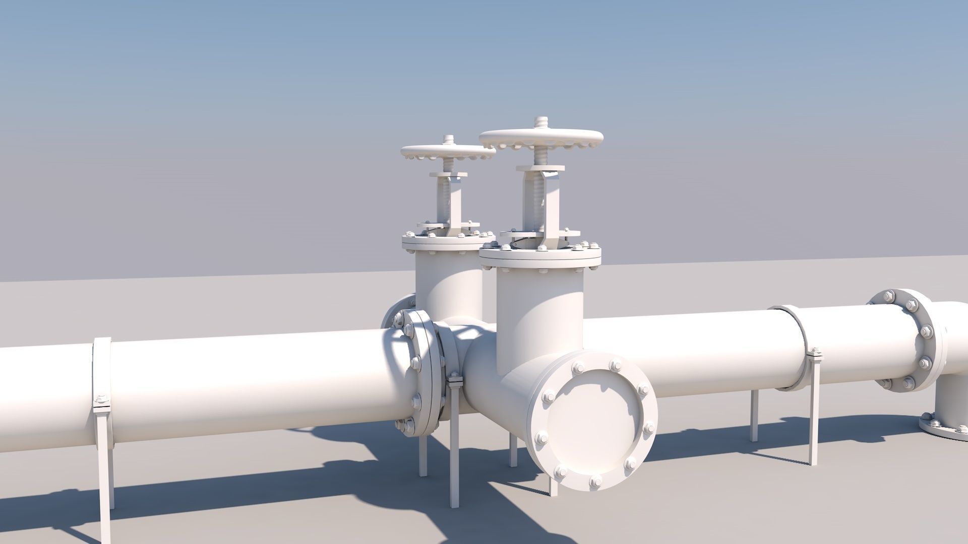 Pipe with valve 3D model_6