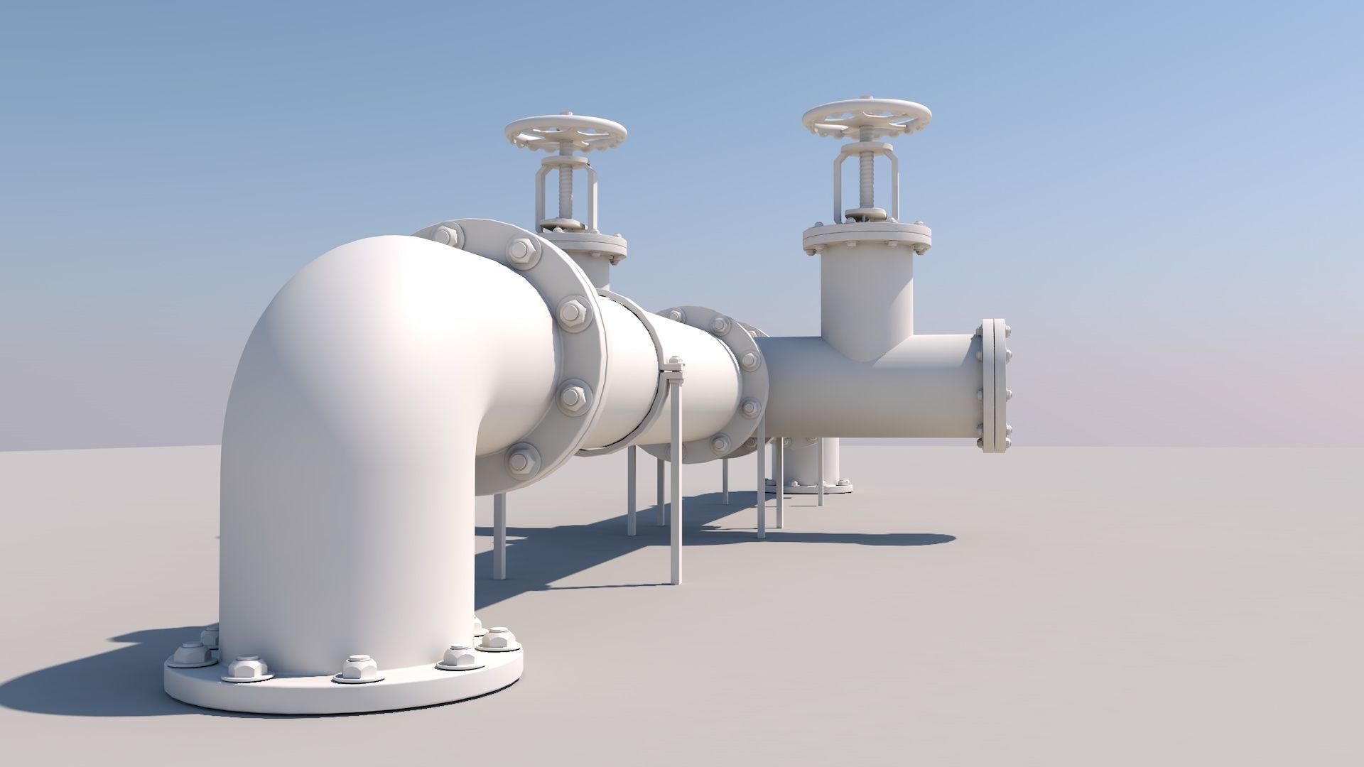 Pipe with valve 3D model_5