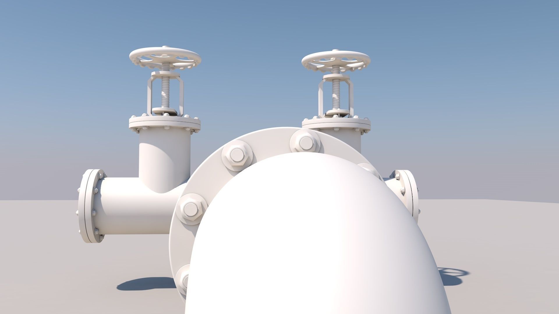 Pipe with valve 3D model_8