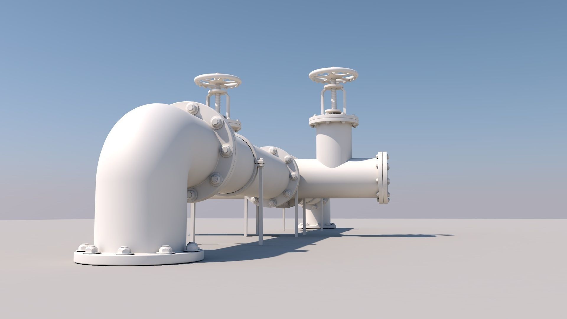 Pipe with valve 3D model_10