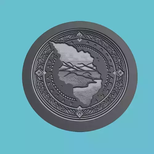 Malawi Map Medallion Wall Art Printer