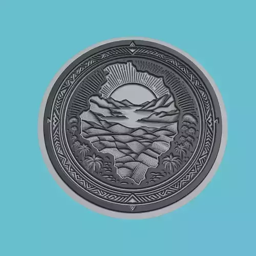 Malawi Map Medallion Wall Art Printer