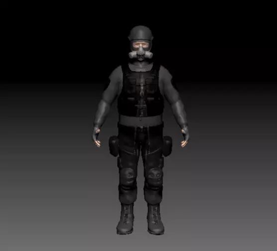 soldier bope Rio de Janeiro BR 3D print model
