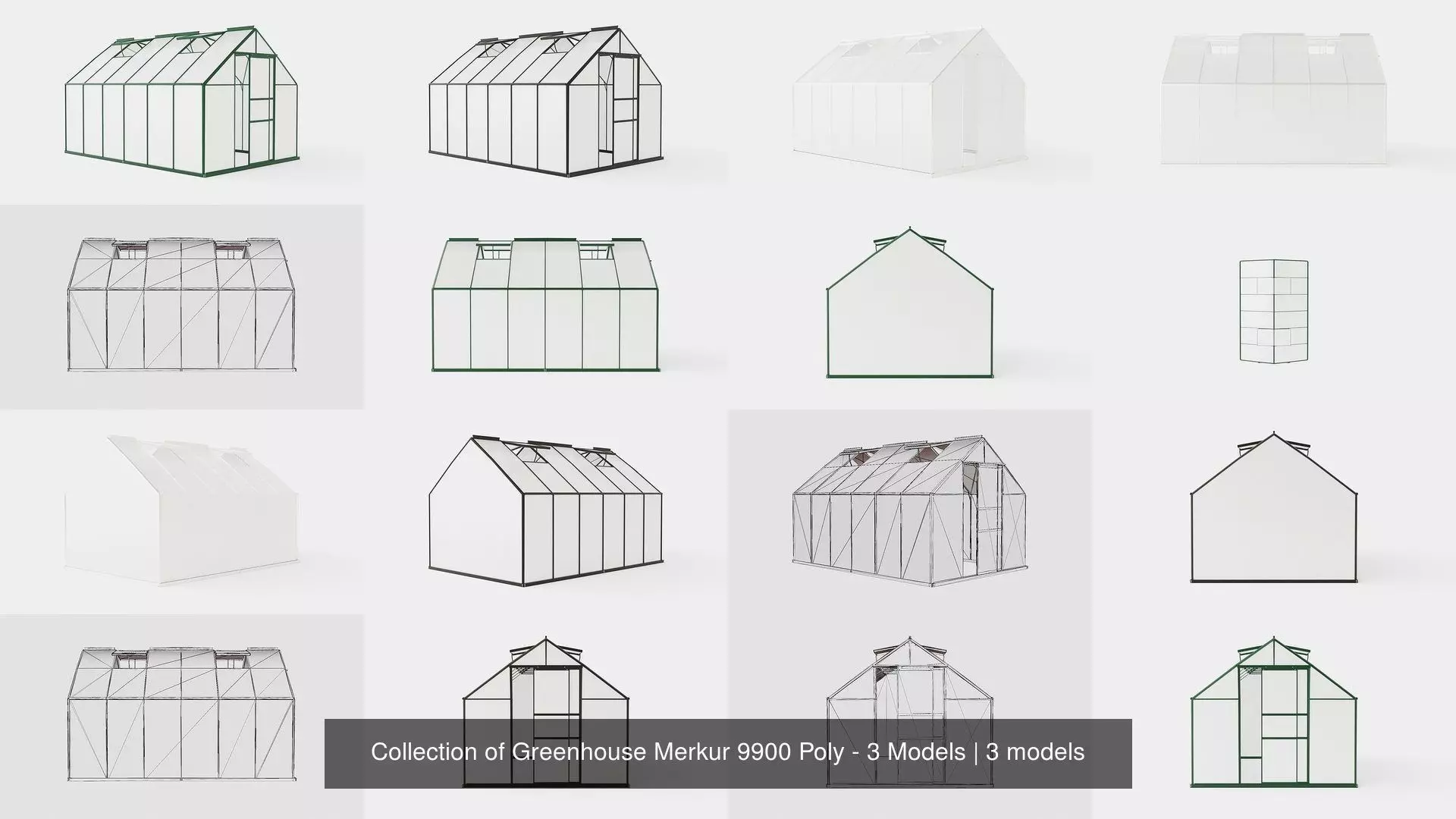 Collection of Greenhouse Merkur 9900 Poly - 3 Models _0