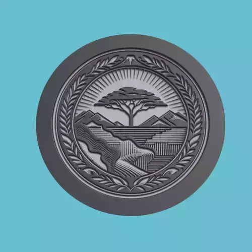 Malawi Map Medallion Wall Art Printer