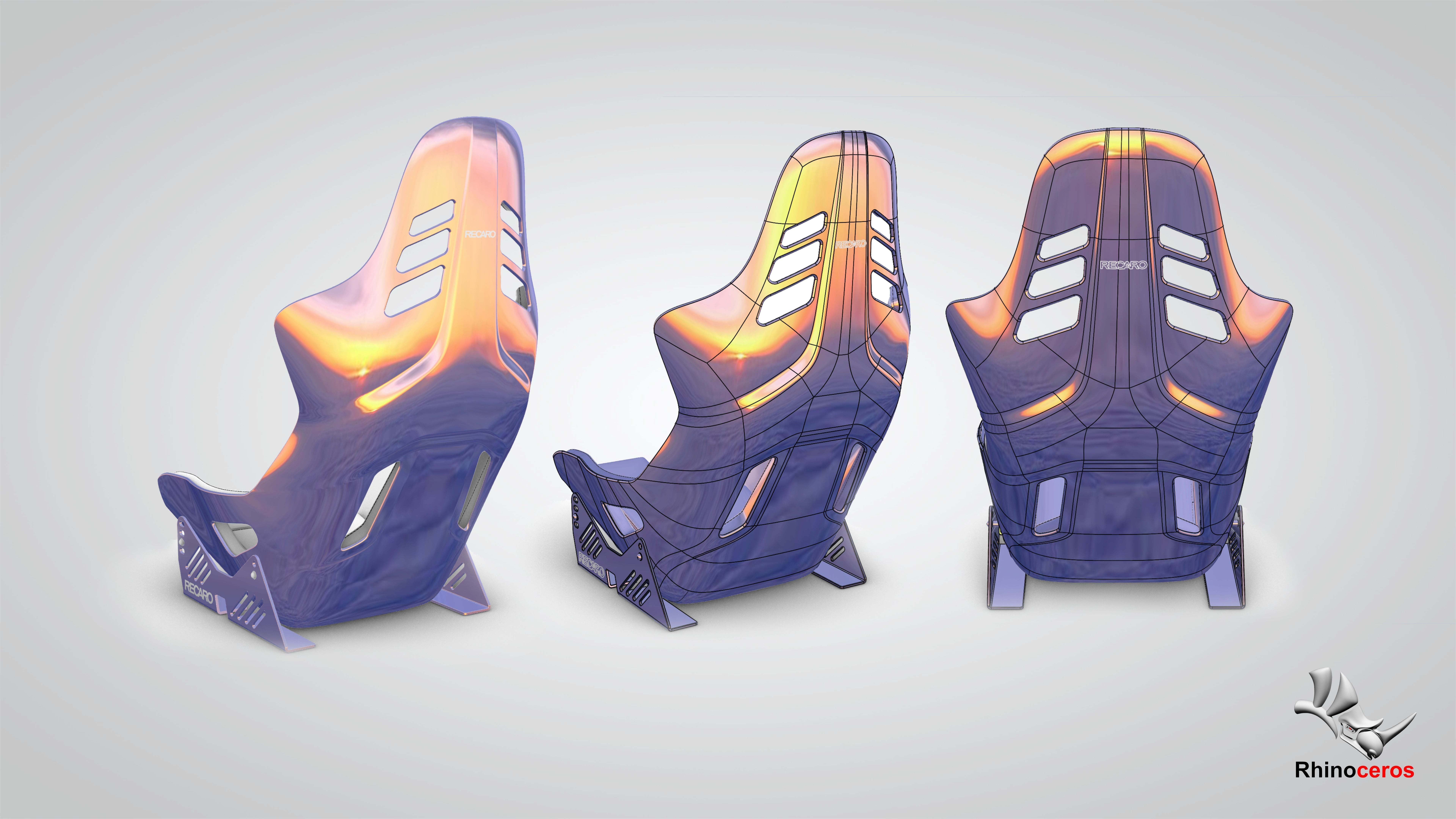  RECARO podium cf 3d model Low-poly 3D model_3