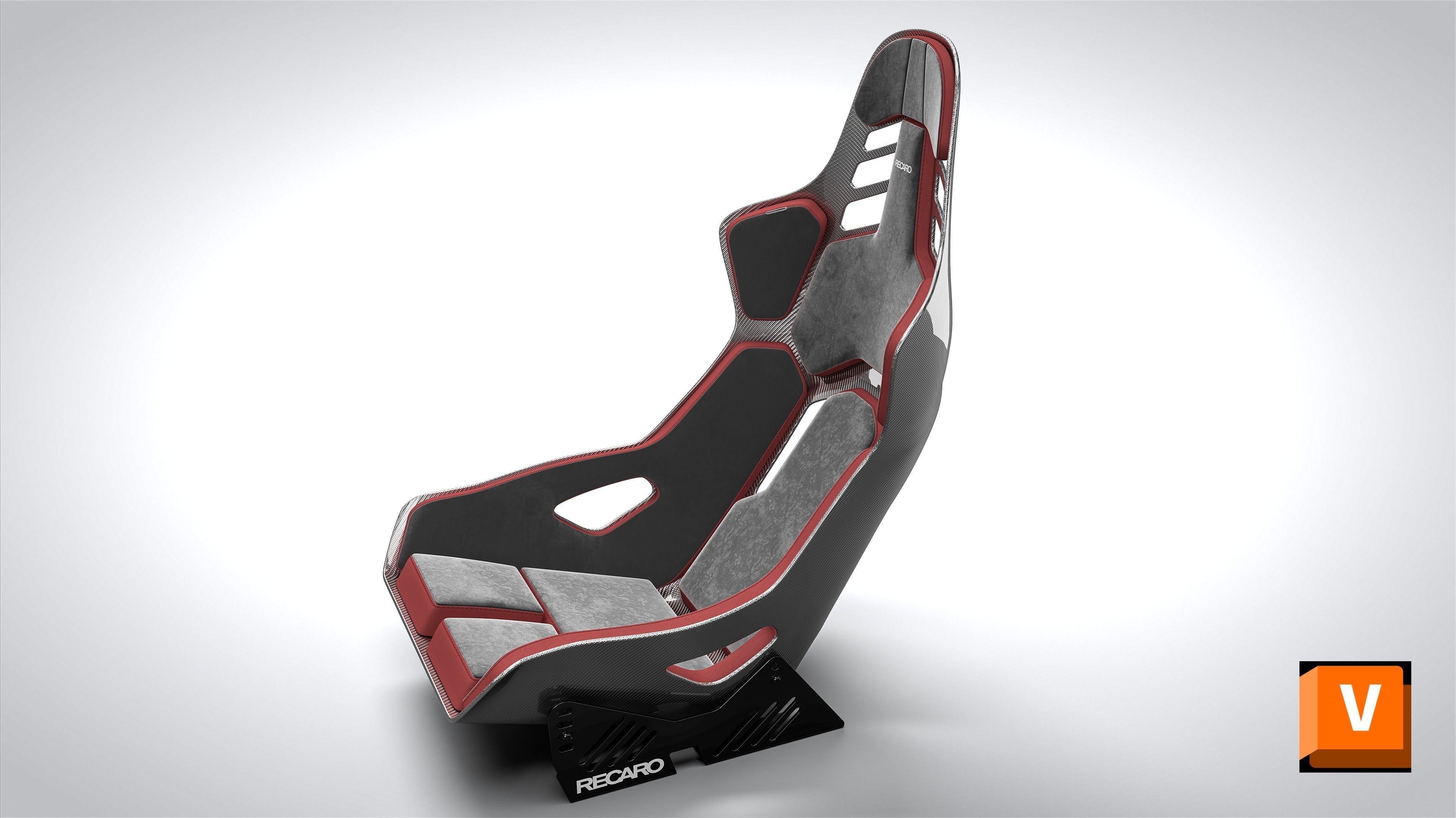  RECARO podium cf 3d model Low-poly 3D model_9