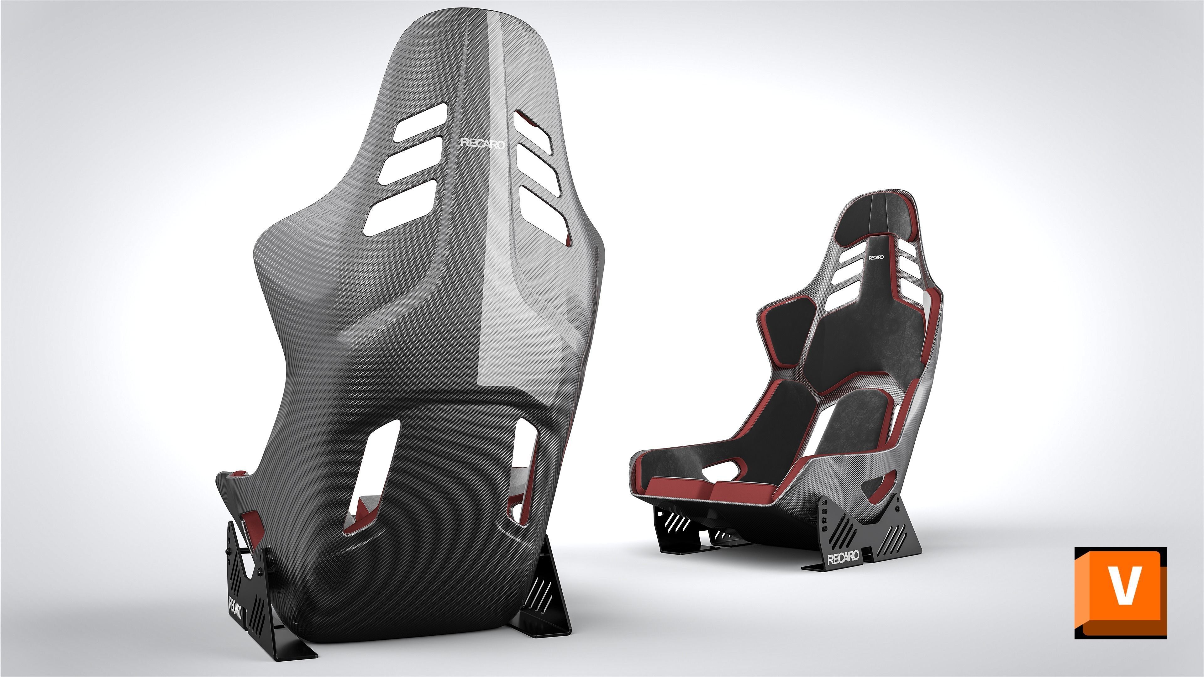  RECARO podium cf 3d model Low-poly 3D model_8