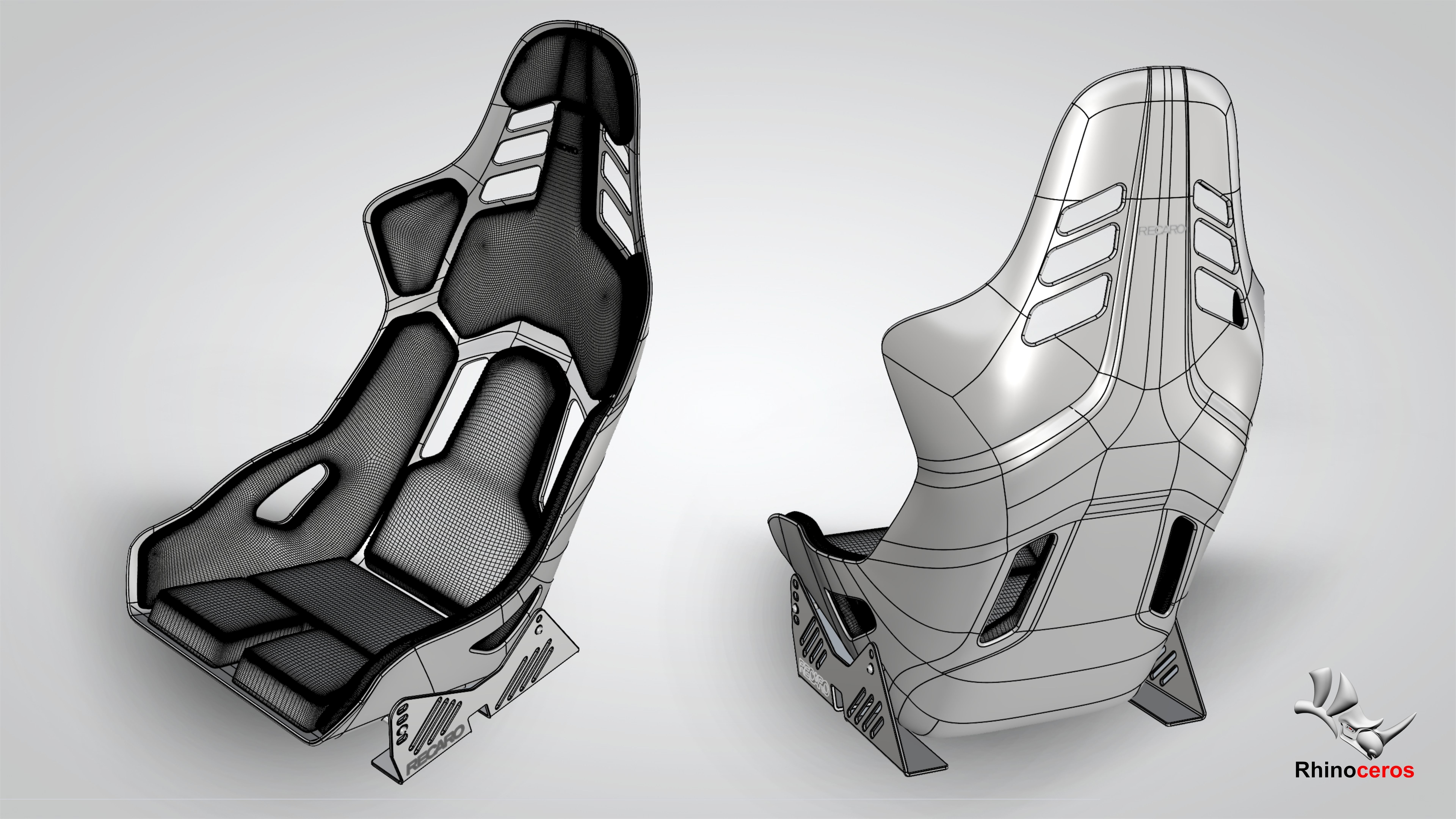  RECARO podium cf 3d model Low-poly 3D model_1
