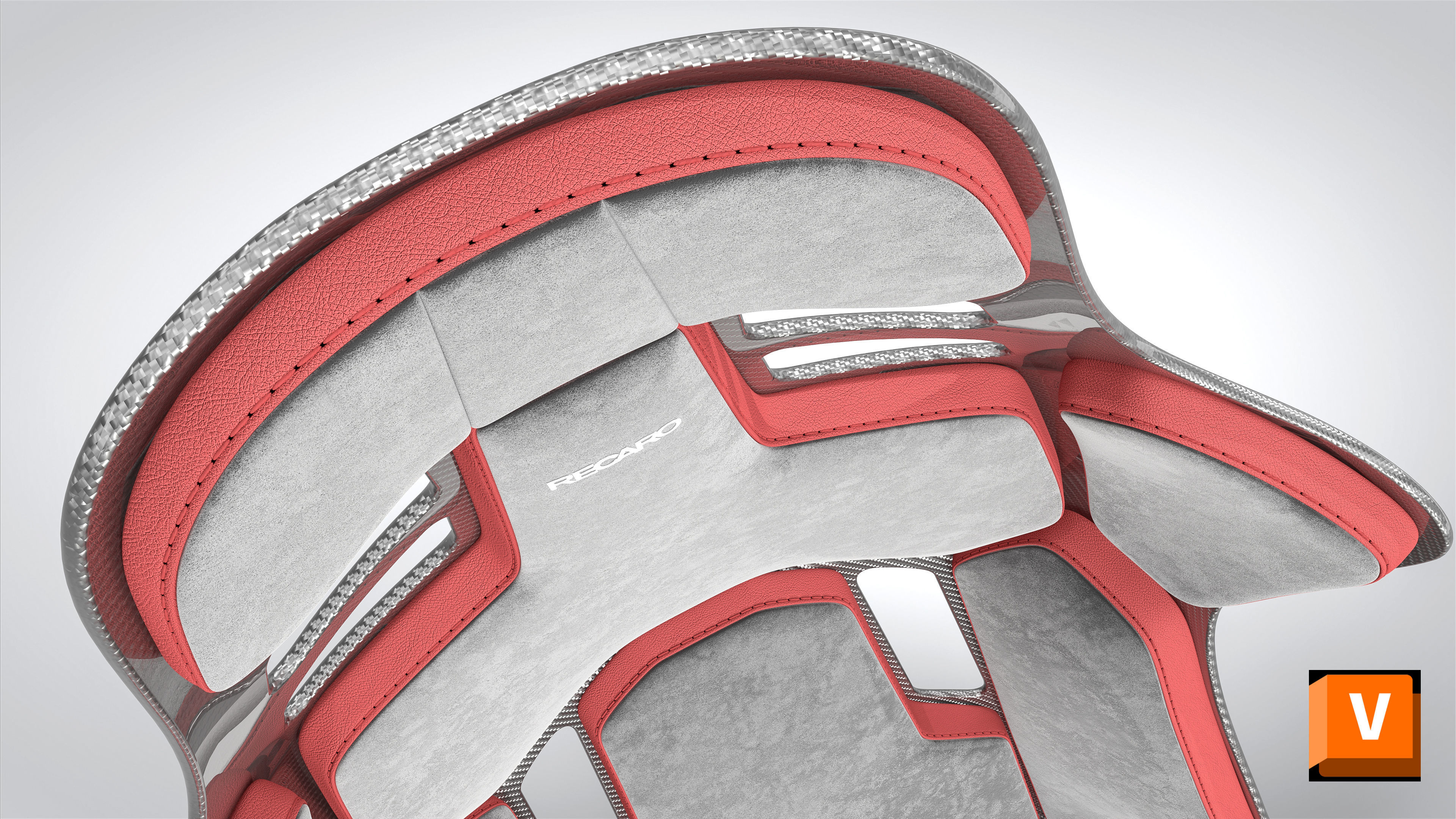  RECARO podium cf 3d model Low-poly 3D model_6