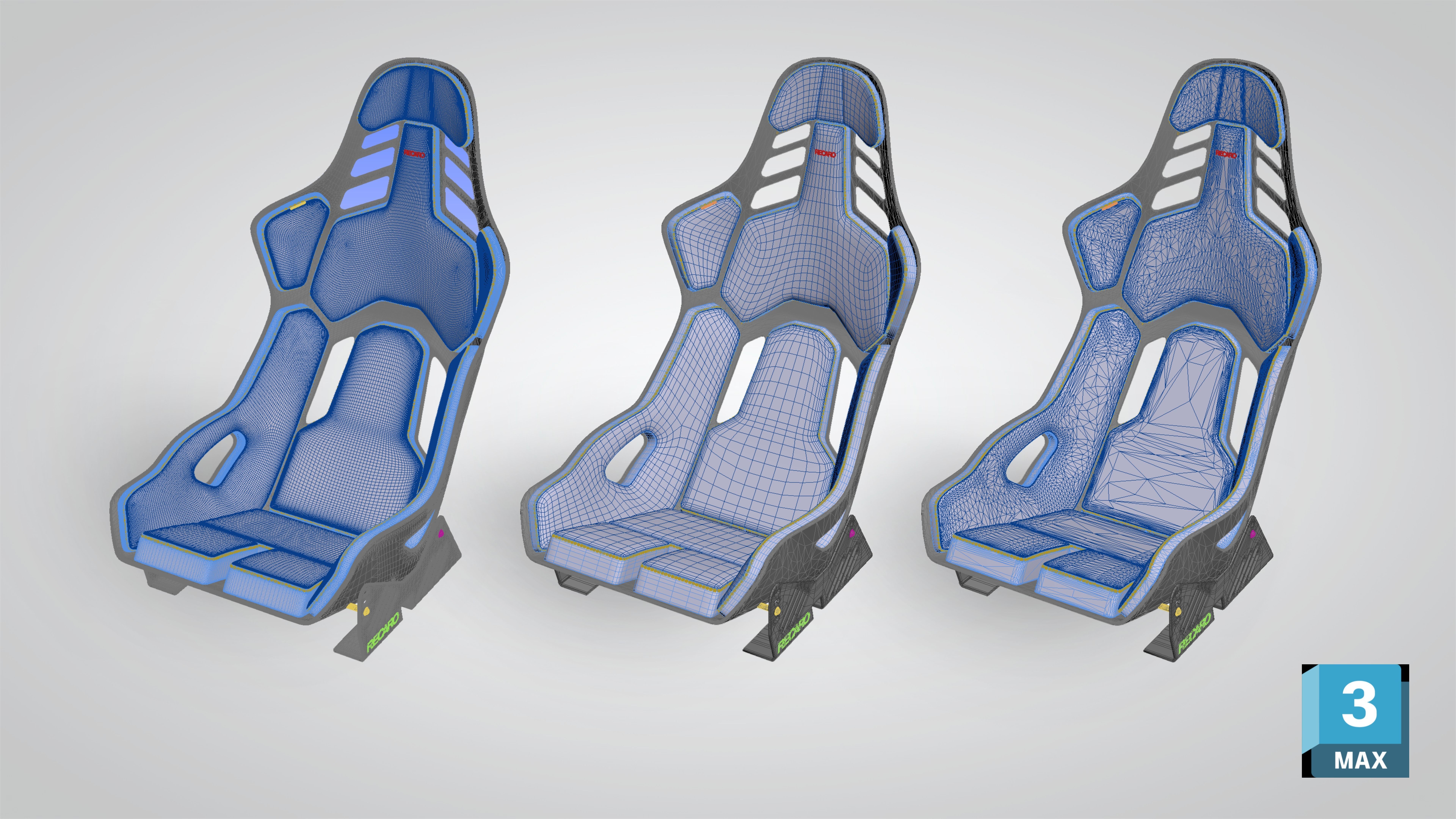  RECARO podium cf 3d model Low-poly 3D model_5