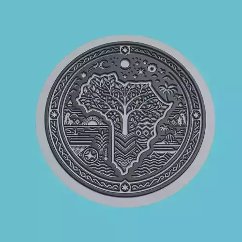 Mali Map Medallion Wall Art Printer